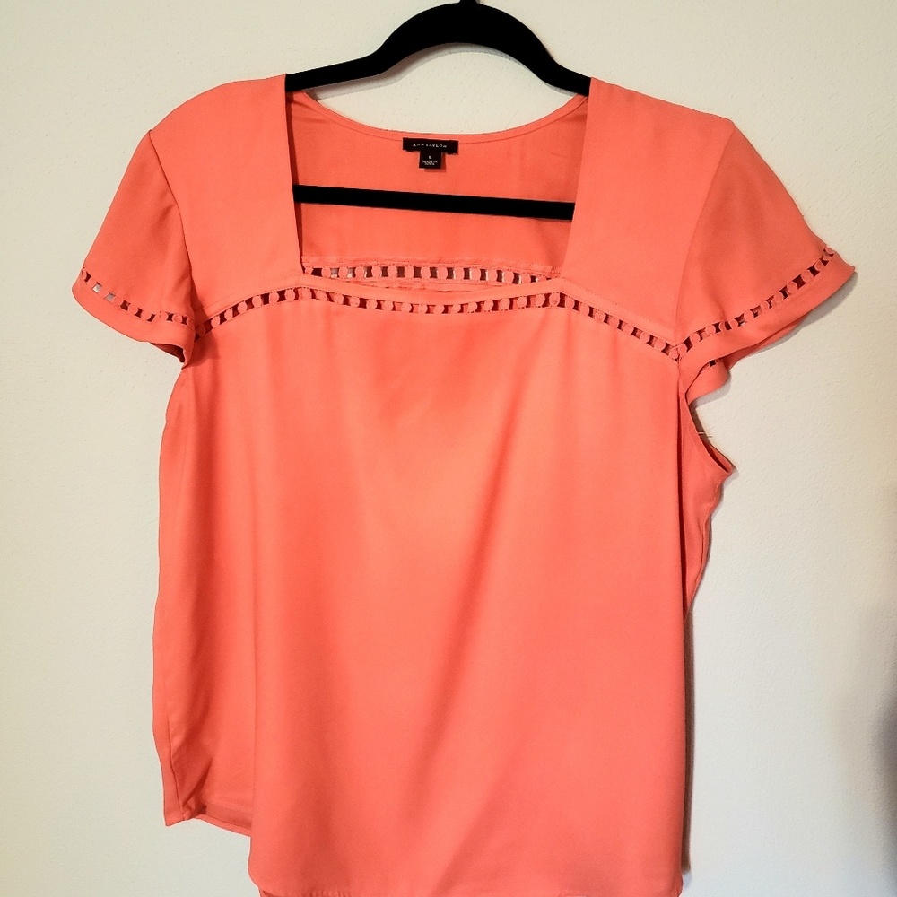 Ann Taylor Peach top
